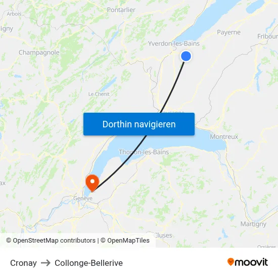 Cronay to Collonge-Bellerive map