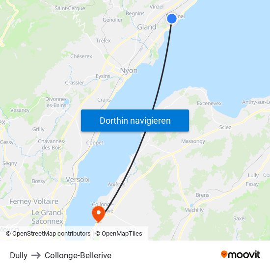 Dully to Collonge-Bellerive map