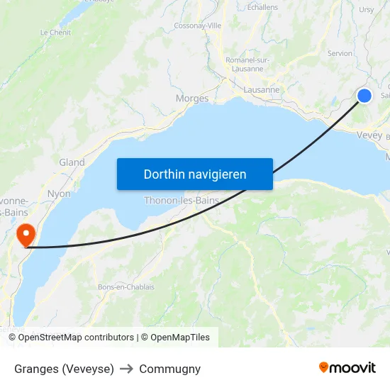 Granges (Veveyse) to Commugny map