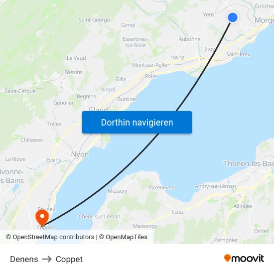 Denens to Coppet map