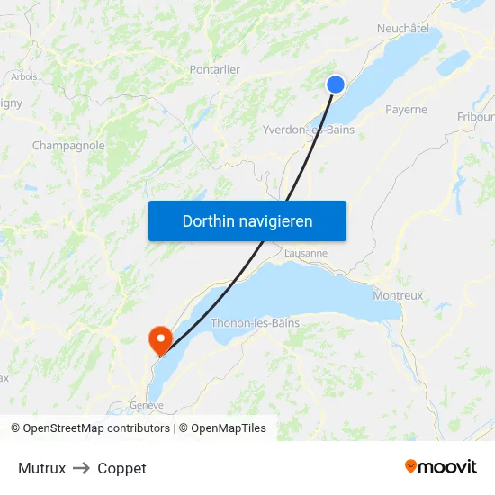 Mutrux to Coppet map