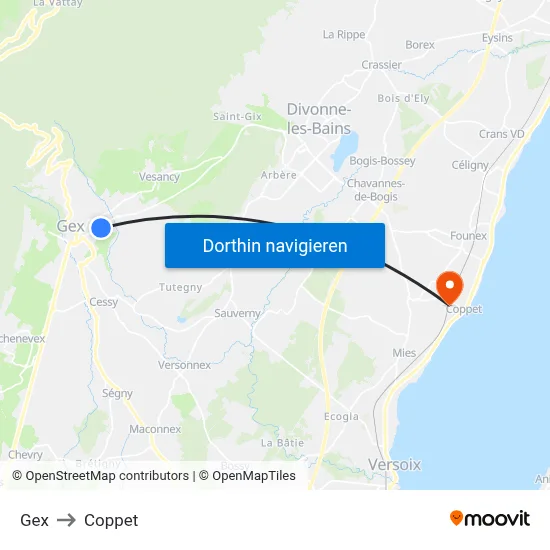 Gex to Coppet map