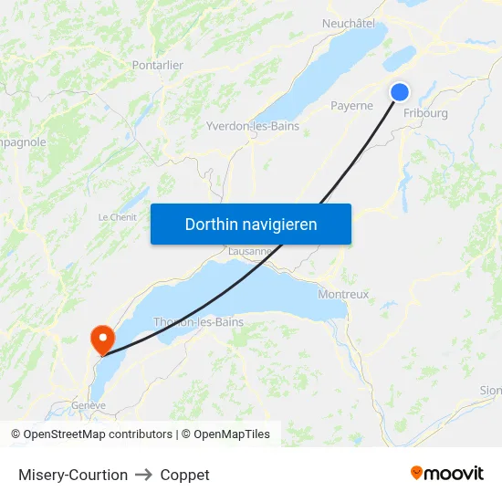 Misery-Courtion to Coppet map