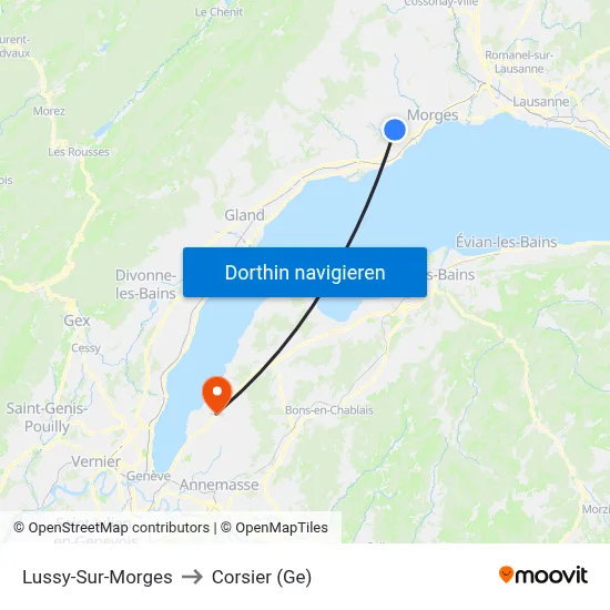 Lussy-Sur-Morges to Corsier (Ge) map