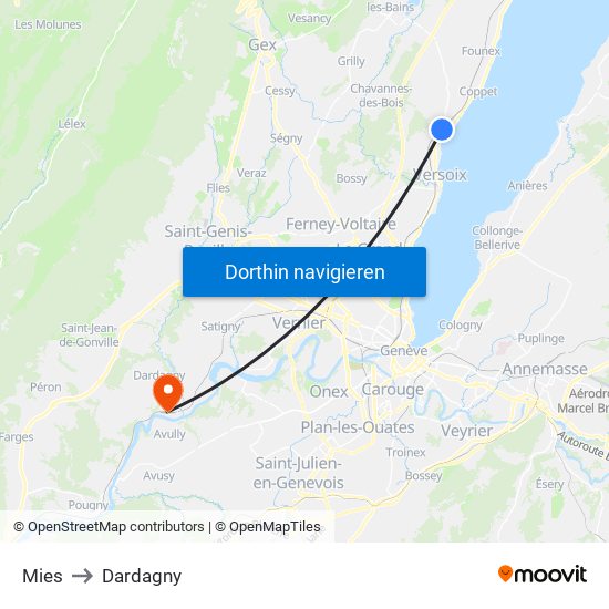 Mies to Dardagny map