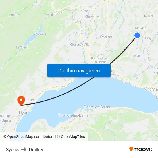 Syens to Duillier map