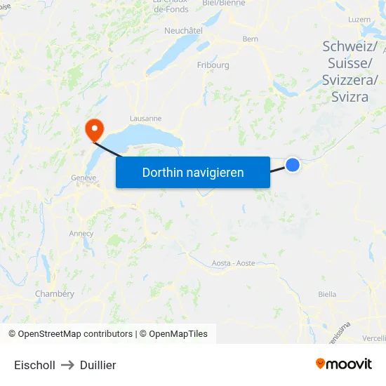 Eischoll to Duillier map