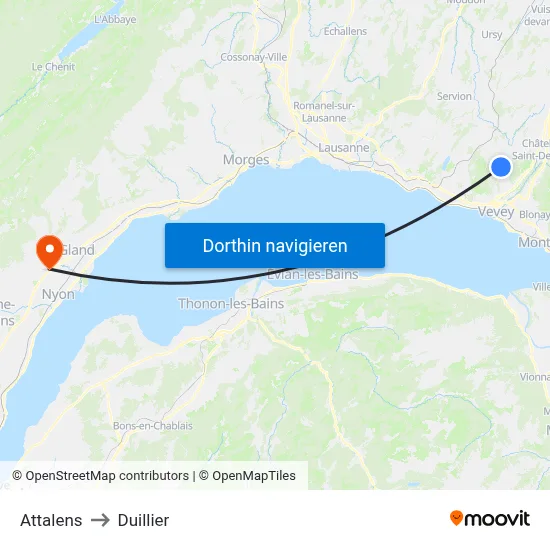 Attalens to Duillier map