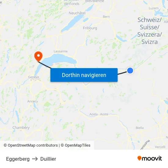 Eggerberg to Duillier map