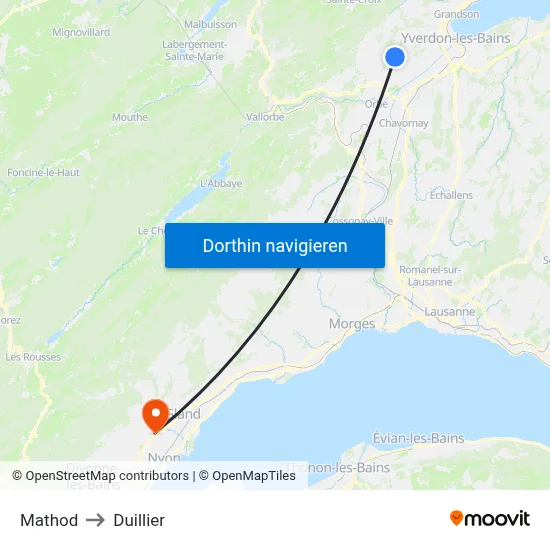 Mathod to Duillier map