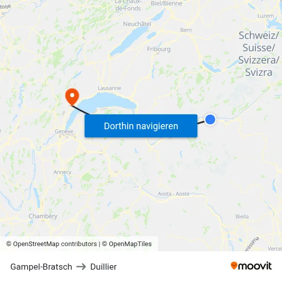 Gampel-Bratsch to Duillier map