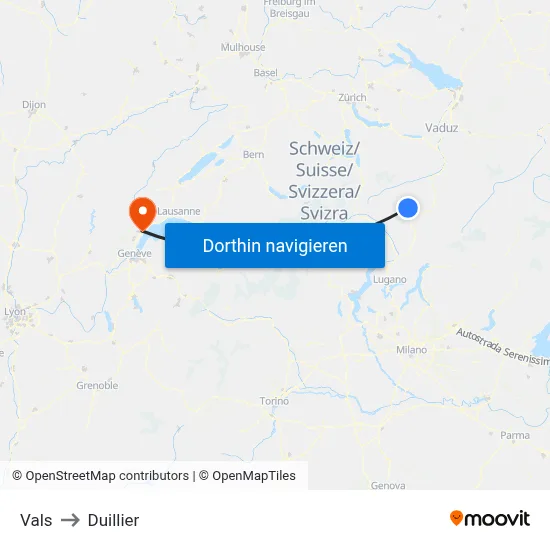 Vals to Duillier map
