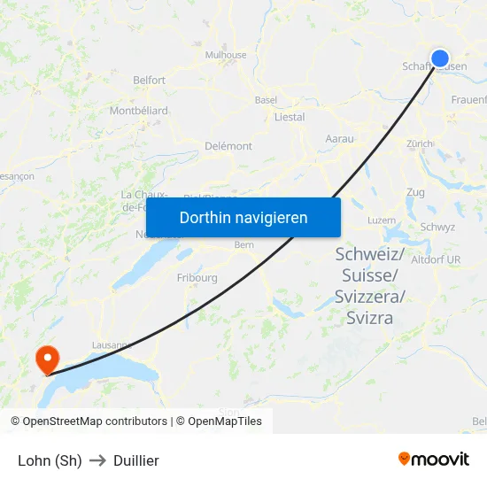 Lohn (Sh) to Duillier map