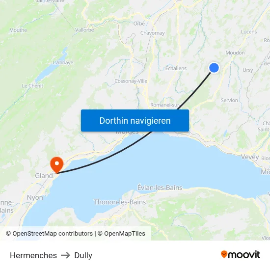 Hermenches to Dully map