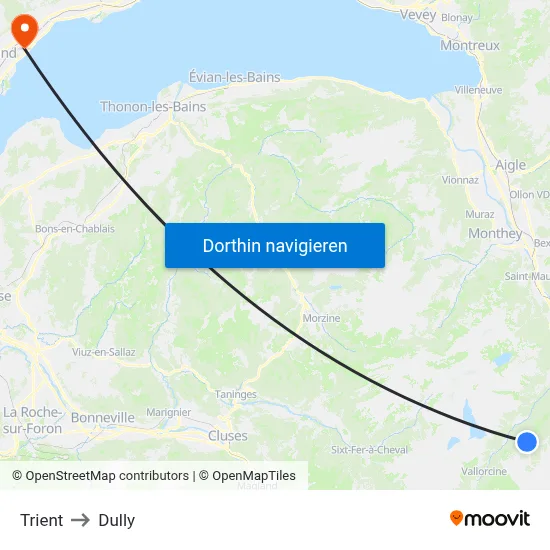 Trient to Dully map