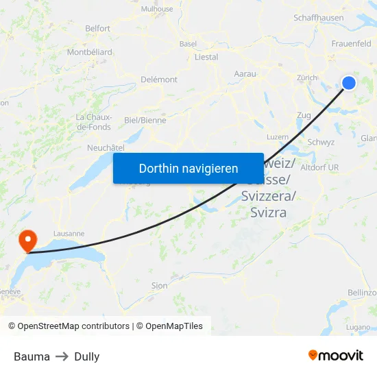 Bauma to Dully map