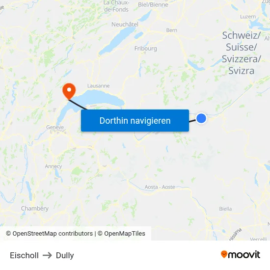 Eischoll to Dully map
