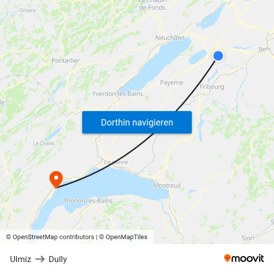 Ulmiz to Dully map