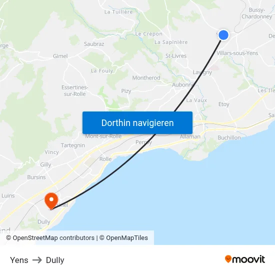Yens to Dully map