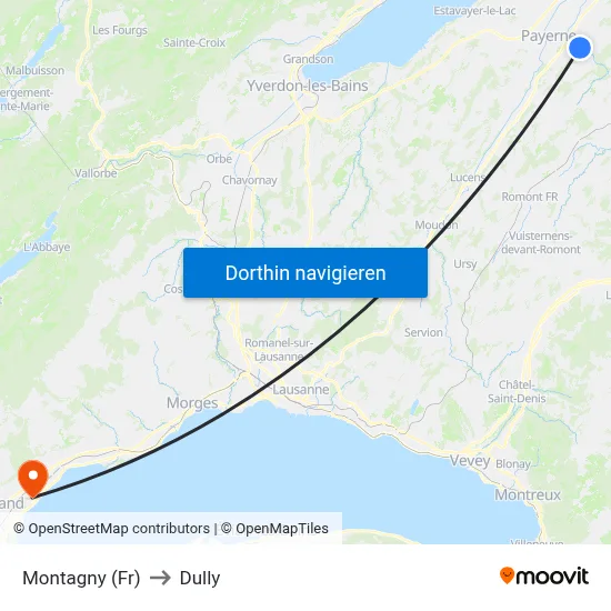 Montagny (Fr) to Dully map