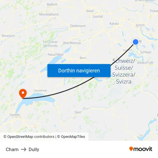 Cham to Dully map