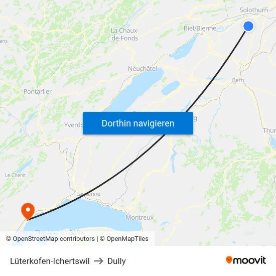 Lüterkofen-Ichertswil to Dully map