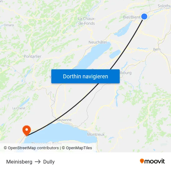 Meinisberg to Dully map