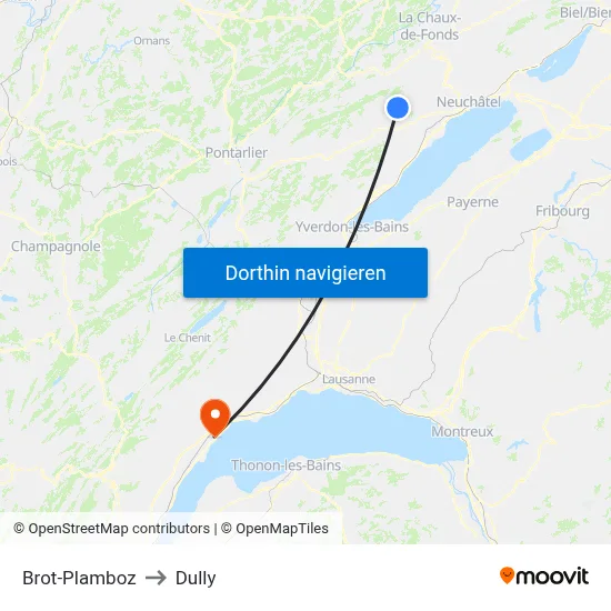 Brot-Plamboz to Dully map