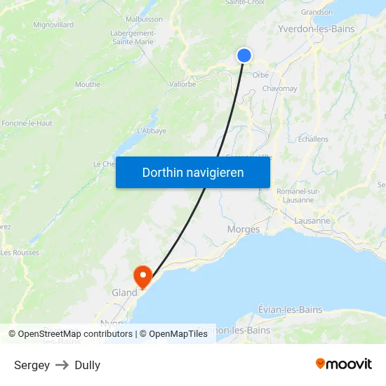 Sergey to Dully map