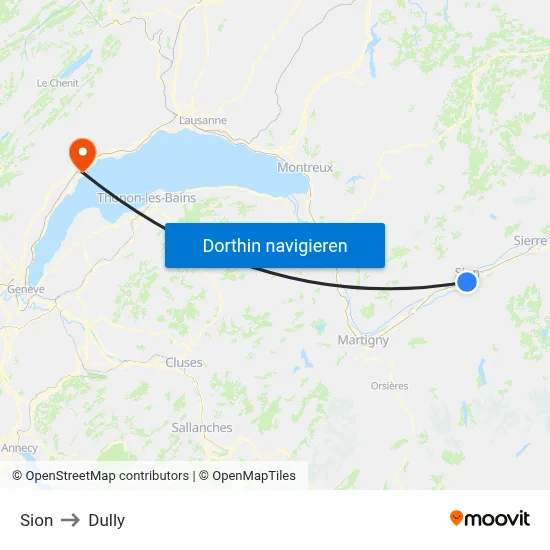 Sion to Dully map