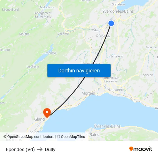 Ependes (Vd) to Dully map