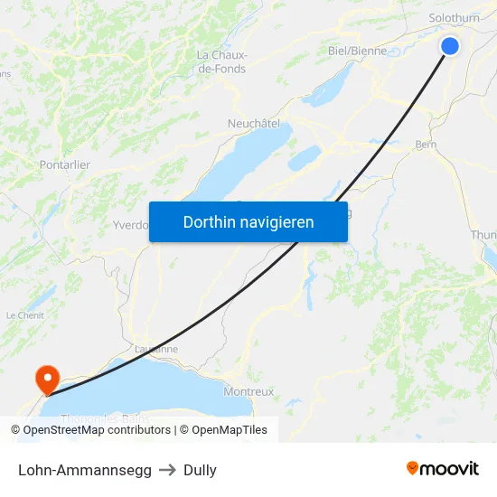 Lohn-Ammannsegg to Dully map