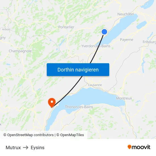 Mutrux to Eysins map