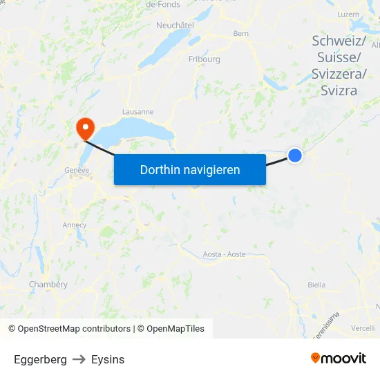 Eggerberg to Eysins map