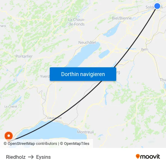 Riedholz to Eysins map