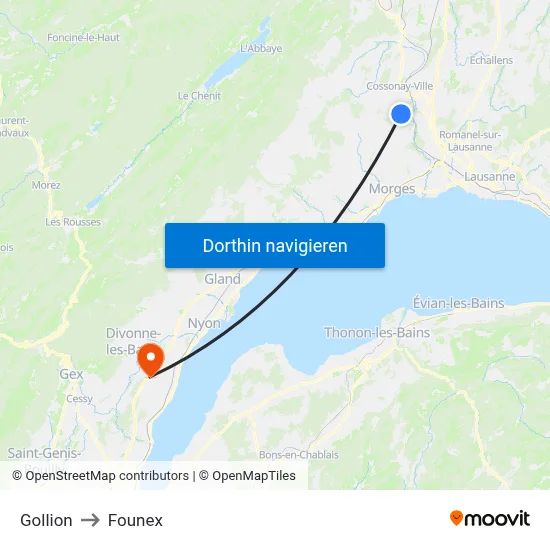 Gollion to Founex map