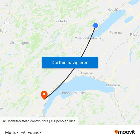 Mutrux to Founex map