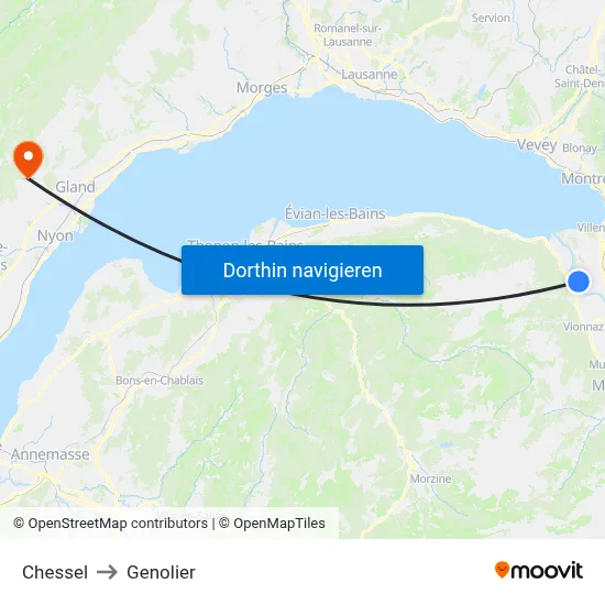 Chessel to Genolier map