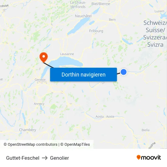 Guttet-Feschel to Genolier map