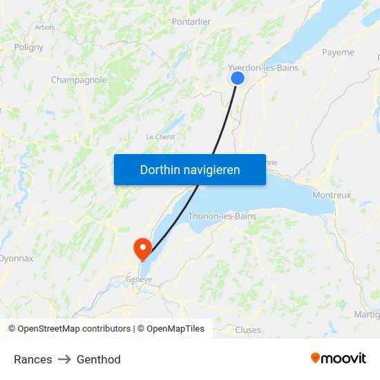 Rances to Genthod map