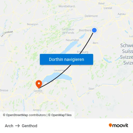 Arch to Genthod map