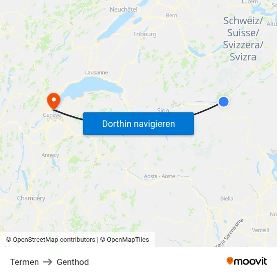 Termen to Genthod map
