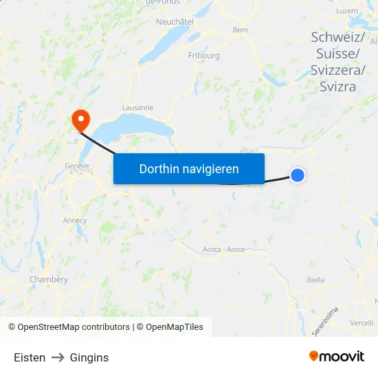Eisten to Gingins map