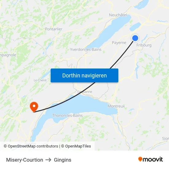 Misery-Courtion to Gingins map