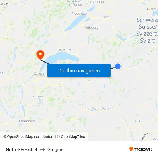Guttet-Feschel to Gingins map