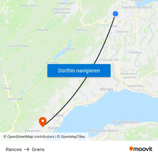 Rances to Grens map