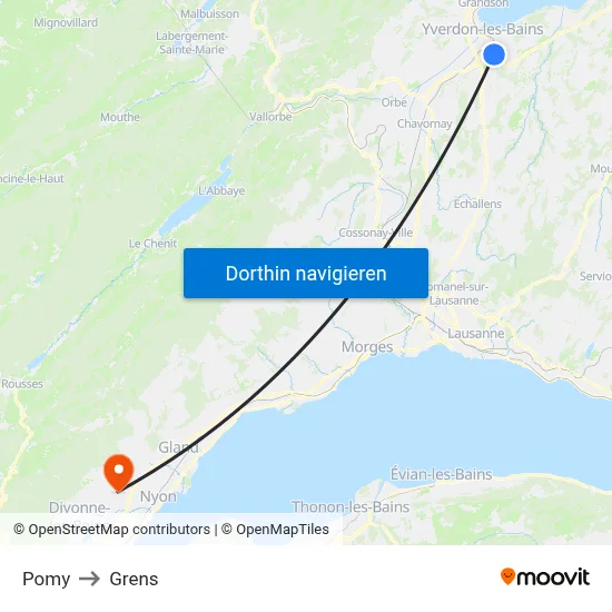 Pomy to Grens map