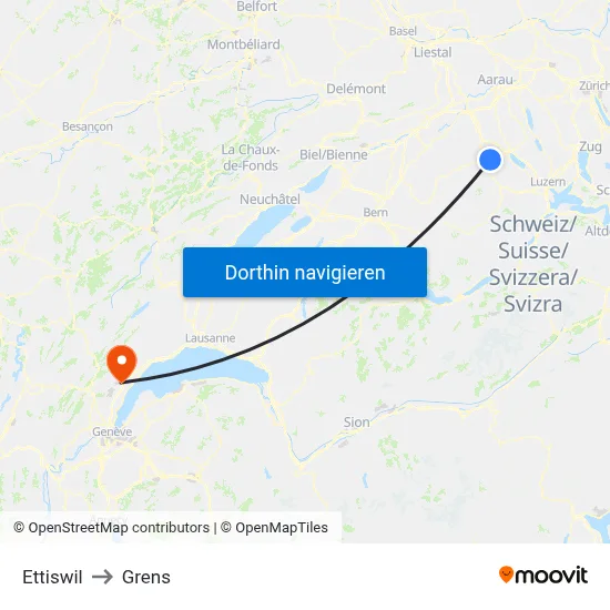 Ettiswil to Grens map