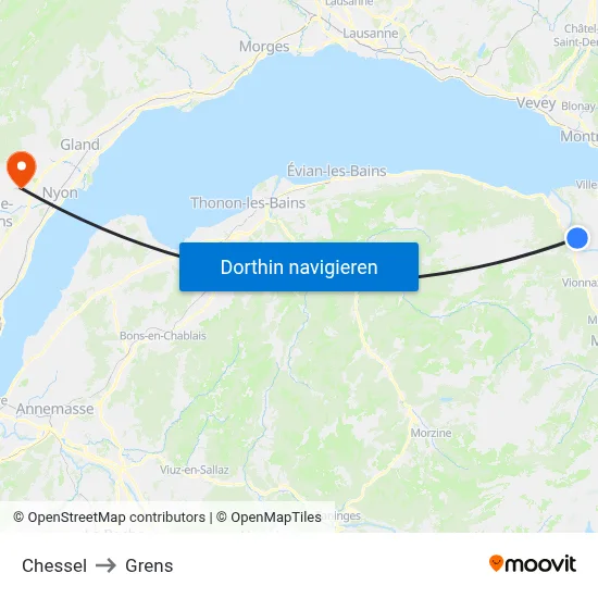Chessel to Grens map