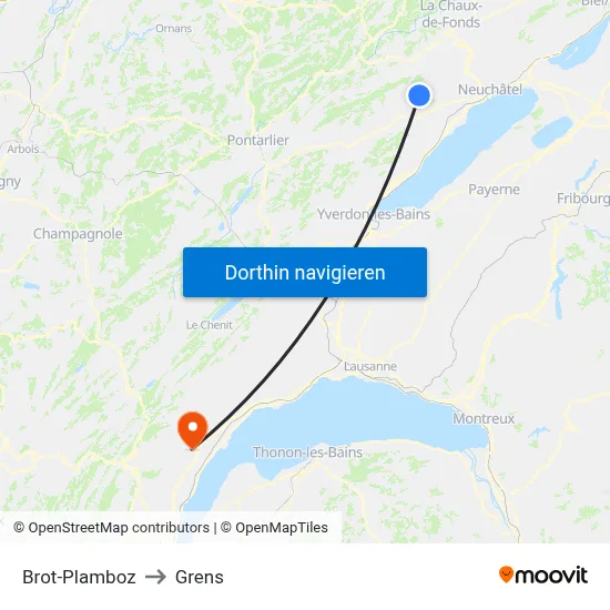 Brot-Plamboz to Grens map